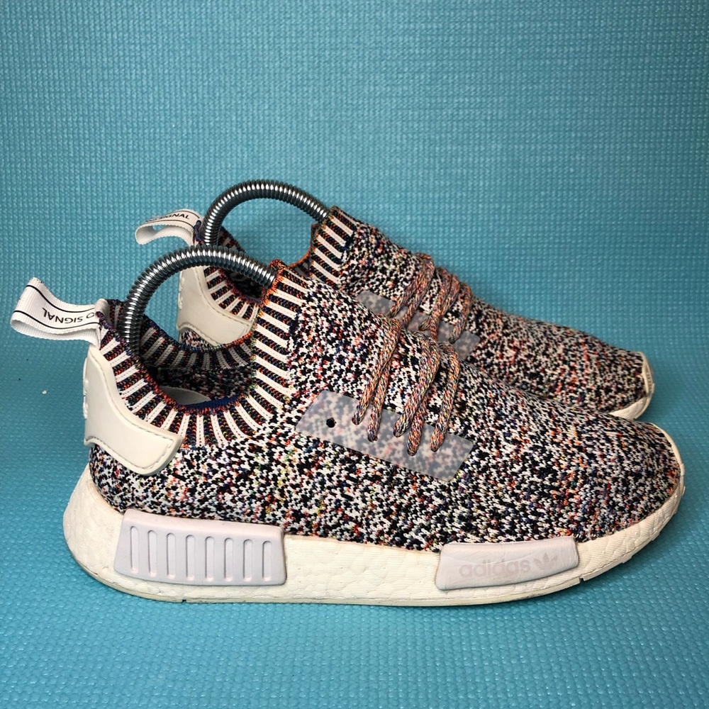 Adidas NMD R1 Color Static Rainbow Primeknit Men’s Size 7 BW1126 Shoes Sneakers